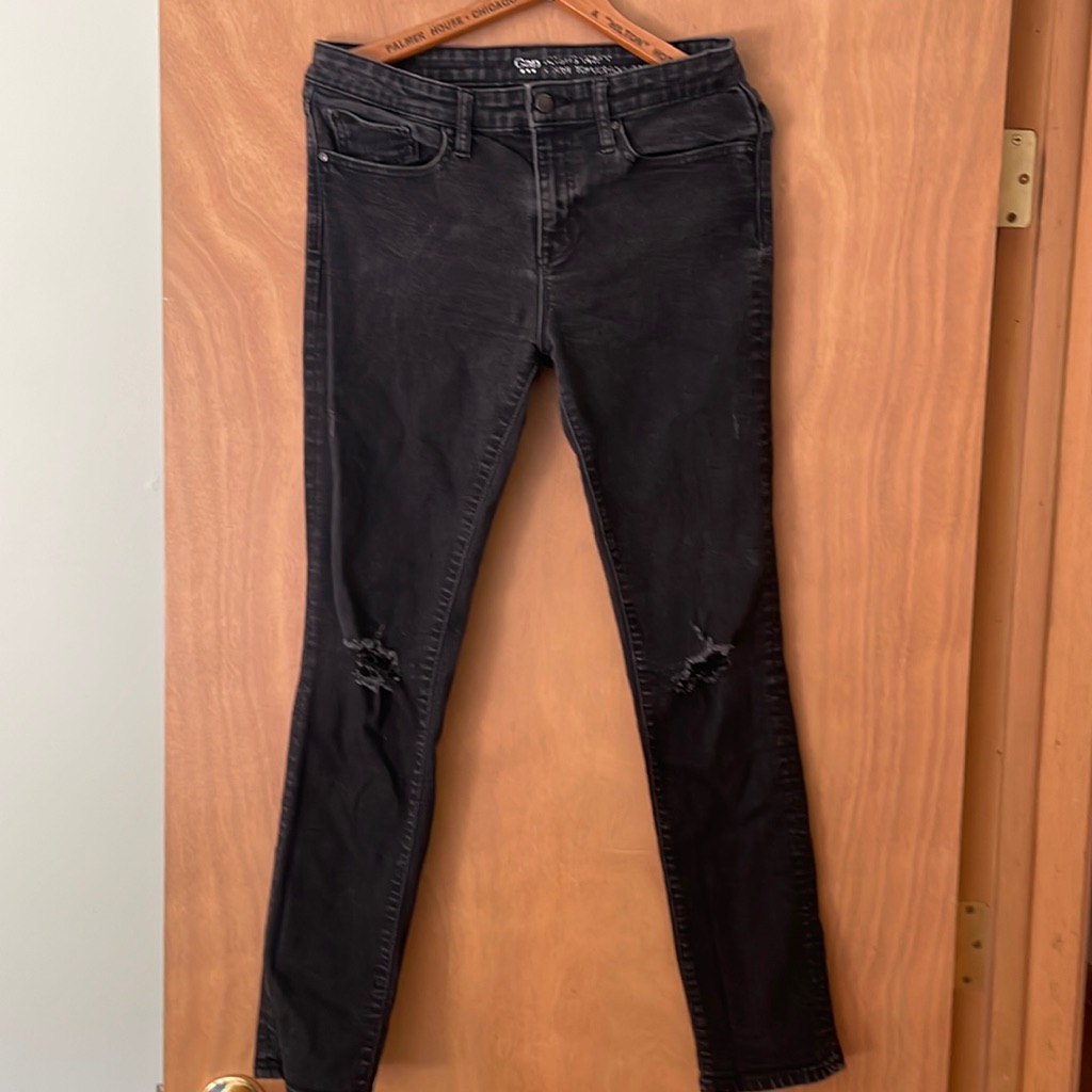 Gap Black Distressed Jeans